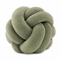 Cuscino decorativo annodato 30 cm in velluto a coste verde salvia stile moderno