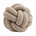 Cuscino decorativo a nodo 30 cm in tessuto bouclé beige - stile moderno
