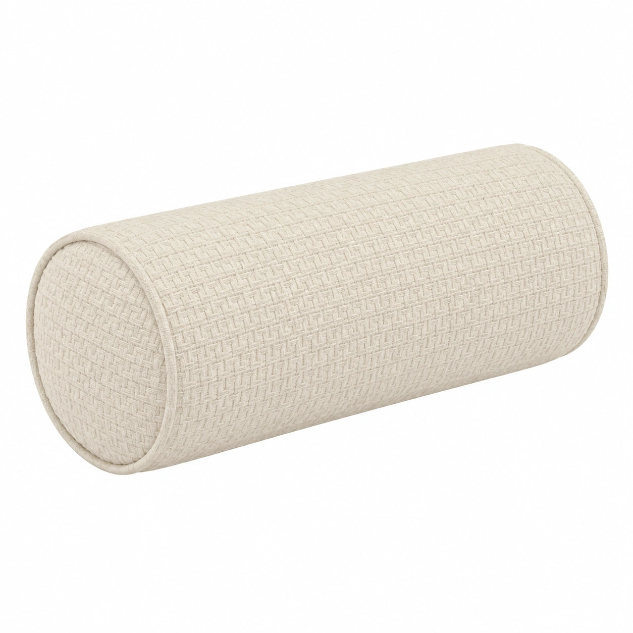 Cuscino cilindrico 20 x 45 cm in tessuto beige - supporto decorativo