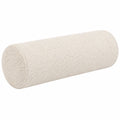 Cuscino cilindrico 20 x 60 cm in tessuto bouclé beige - supporto decorativo moderno