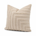 Cuscino decorativo 45 x 45 cm in tessuto beige con rilievo stile boho