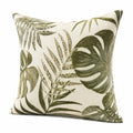 Cuscino decorativo 45 x 45 cm in tessuto beige verde - motivo botanico