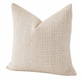 Cuscino decorativo 45 x 45 cm in tessuto beige a trama materica - stile contemporaneo