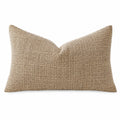 Cuscino decorativo 50 x 30 cm in tessuto beige - rettangolare per divano e letto
