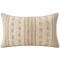 Cuscino decorativo 50 x 30 cm in tessuto crema beige stile boho