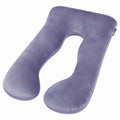 Cuscino gonfiabile a U 135 cm floccato viola per gravidanza e riposo