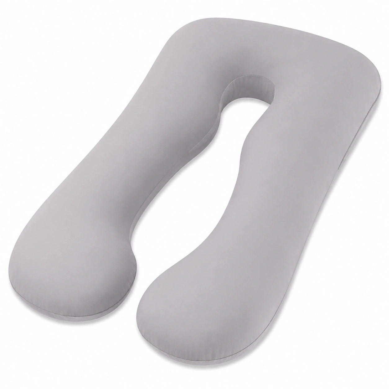 Cuscino gravidanza a U 140 cm in tessuto grigio - supporto corpo