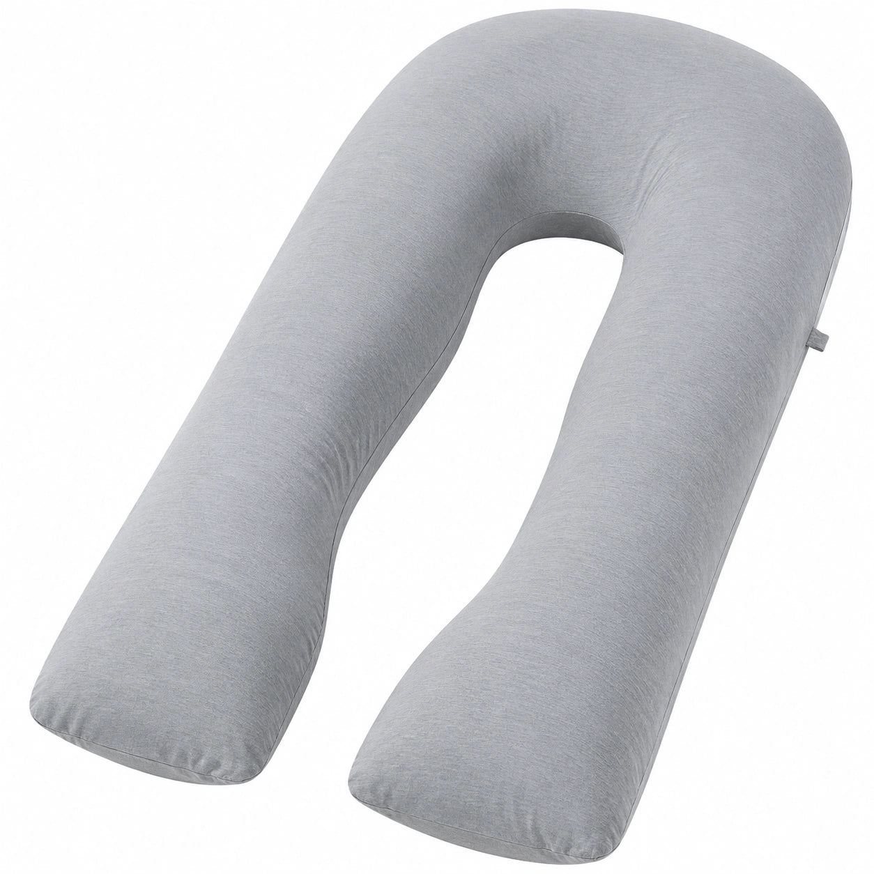 Cuscino gravidanza a U 140 cm in tessuto grigio per supporto corpo