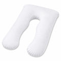 Cuscino per gravidanza a U 140 cm in tessuto bianco con imbottitura sintetica per riposo