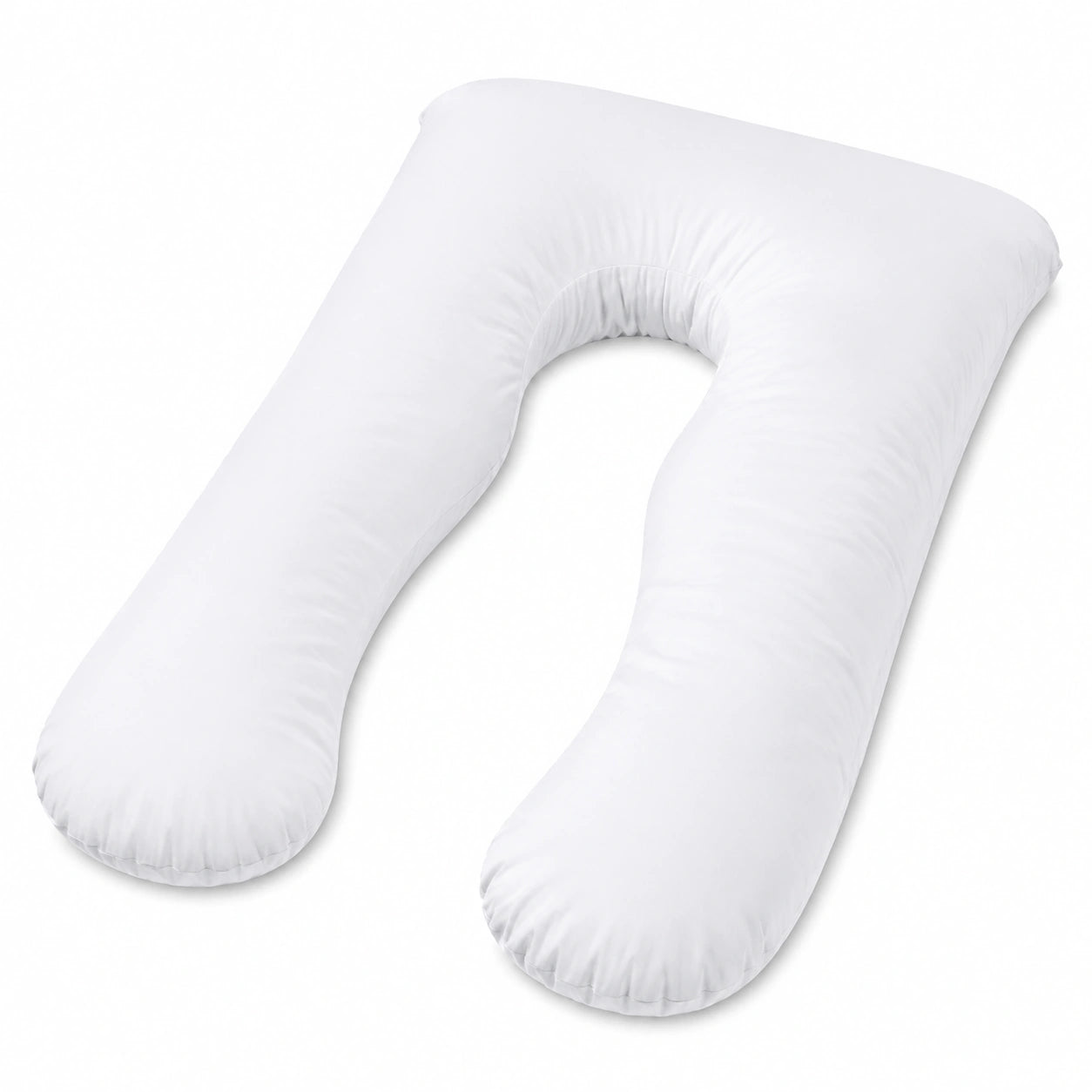 Cuscino per gravidanza a U 140 cm in tessuto bianco con imbottitura sintetica per riposo