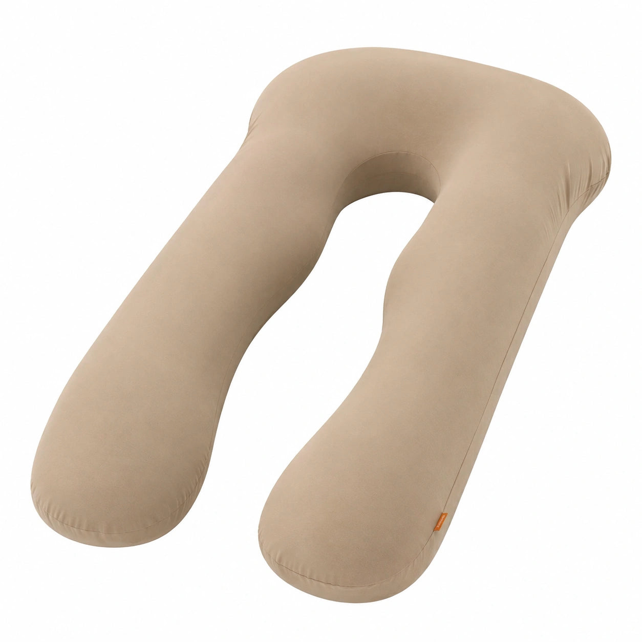 Cuscino gravidanza a U 140 cm in tessuto beige - supporto corpo