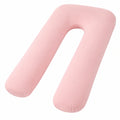 Cuscino gravidanza a U 140 cm in tessuto rosa - supporto per il riposo